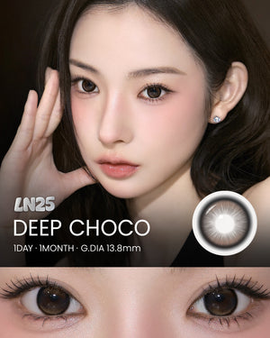 LN25 Deep Choco 1Month - Korean Monthly Colored Contact Lenses