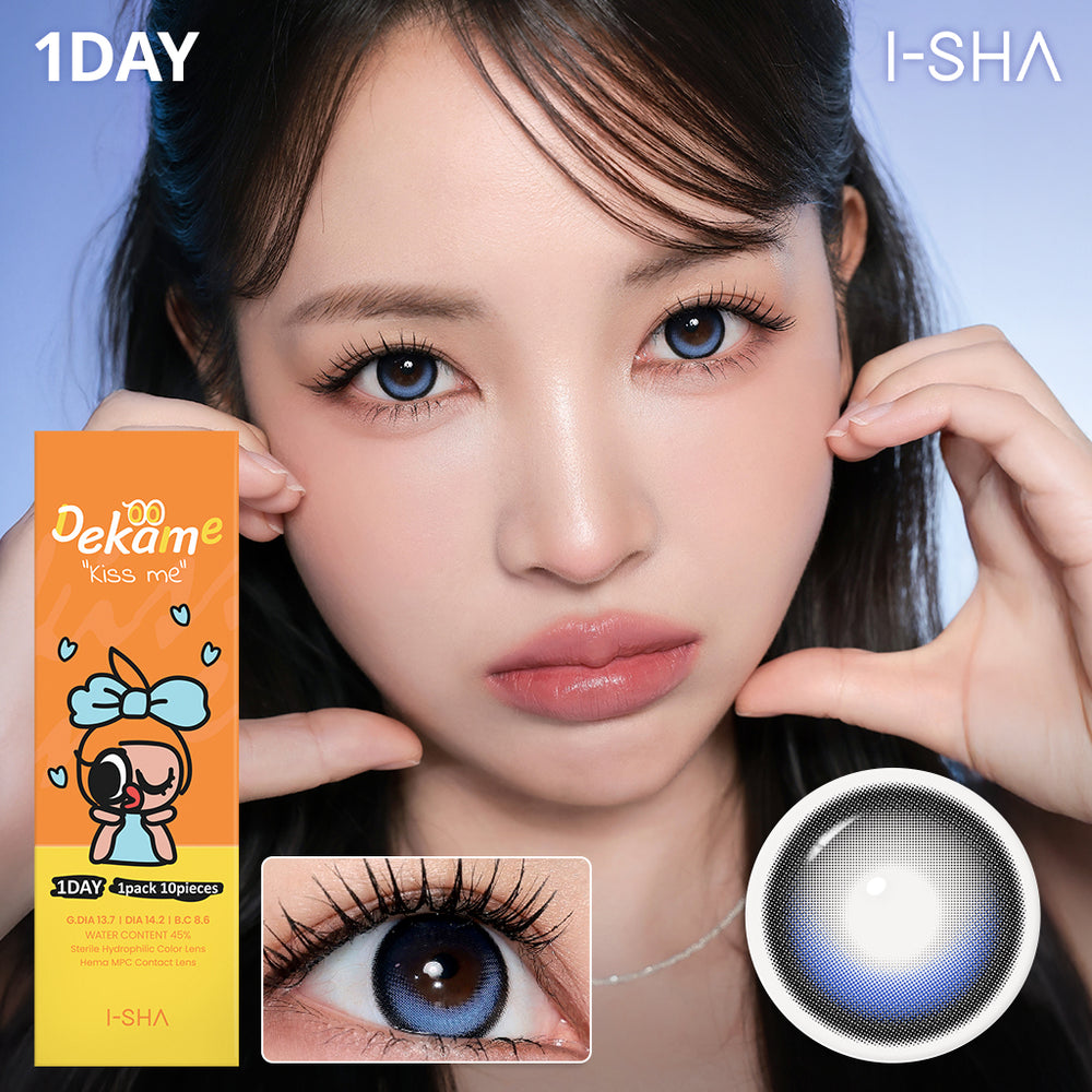 Dekame Kiss me Blue Pop 1Day - Korean Daily Colored Contact Lenses