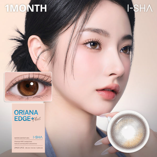 ORIANA EDGE PLUS Brown 1Month - Korean Monthly Colored Contact Lenses